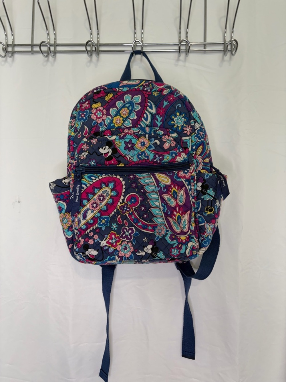 Disney Vera Bradley Navy Multi Paisley Floral Mini Backpack​